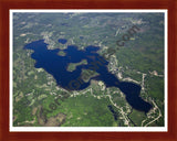 Aerial image of [5528] Sage Lake in Ogemaw, MI with Cherry Wood frame