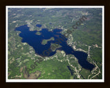 Aerial image of [5528] Sage Lake in Ogemaw, MI with Black Wood frame