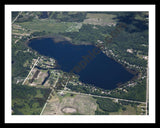 Aerial image of [5529] North Dease Lake in Ogemaw, MI with Black Metal frame