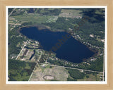 Aerial image of [5529] North Dease Lake in Ogemaw, MI with Natural Wood frame