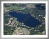 Aerial image of [5529] North Dease Lake in Ogemaw, MI with Silver Metal frame