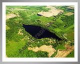 Aerial image of [552] Minkler Lake in Allegan, MI with Silver Metal frame