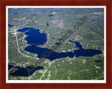 Aerial image of [5532] Long Lake in Iosco, MI with Cherry Wood frame