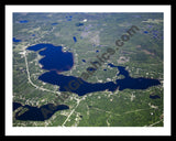 Aerial image of [5532] Long Lake in Iosco, MI with Black Metal frame