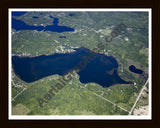 Aerial image of [5533] Loon Lake in Iosco, MI with Black Wood frame