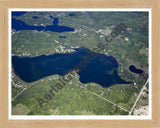 Aerial image of [5533] Loon Lake in Iosco, MI with Natural Wood frame