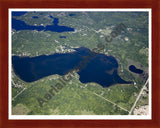 Aerial image of [5533] Loon Lake in Iosco, MI with Cherry Wood frame