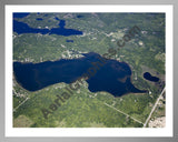 Aerial image of [5533] Loon Lake in Iosco, MI with Silver Metal frame