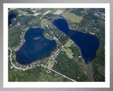 Aerial image of [5534] Londo Lake & West Londo Lake in Iosco, MI with Silver Metal frame