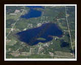 Aerial image of [5535] George Lake in Ogemaw, MI with Black Wood frame