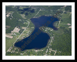 Aerial image of [5536] Rifle Lake in Ogemaw, MI with Black Metal frame