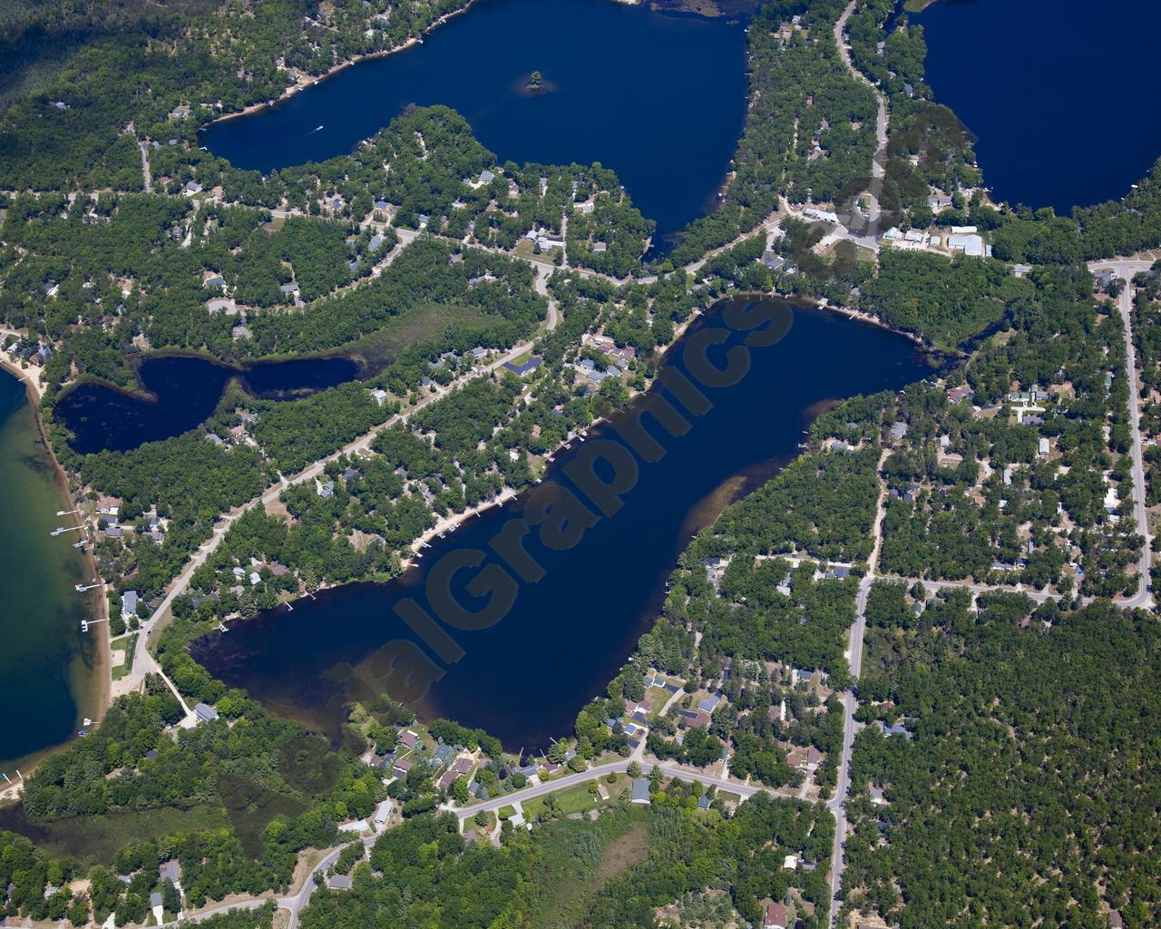 Aerial image of [5538] Floyd Lake in Iosco, MI with No frame