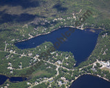 Aerial image of [5539] Little Island Lake in Iosco, MI with Canvas Wrap frame