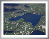 Aerial image of [5539] Little Island Lake in Iosco, MI with Silver Metal frame