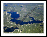 Aerial image of [553] Minnow Lake in Oakland, MI with Black Metal frame