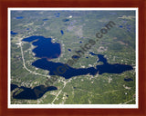 Aerial image of [553] Minnow Lake in Oakland, MI with Cherry Wood frame