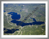 Aerial image of [553] Minnow Lake in Oakland, MI with Silver Metal frame