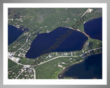 Aerial image of [5540] Round Lake in Iosco, MI with Silver Metal frame