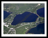 Aerial image of [5540] Round Lake in Iosco, MI with Black Metal frame