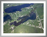 Aerial image of [5541] Indian Lake in Iosco, MI with Silver Metal frame