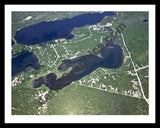 Aerial image of [5541] Indian Lake in Iosco, MI with Black Metal frame