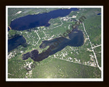 Aerial image of [5541] Indian Lake in Iosco, MI with Black Wood frame