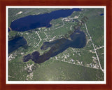 Aerial image of [5542] Island Lake in Iosco, MI with Cherry Wood frame