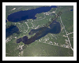 Aerial image of [5542] Island Lake in Iosco, MI with Black Metal frame