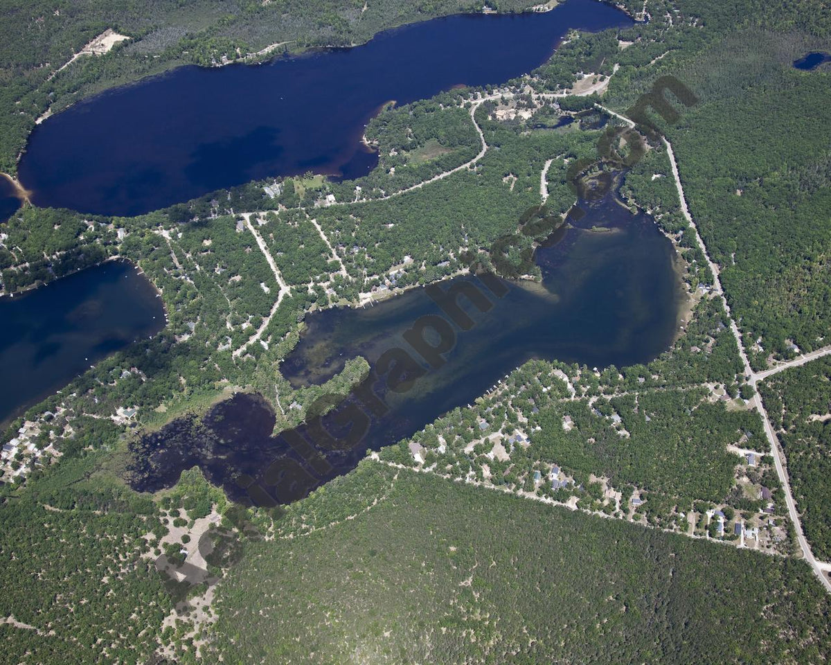 Aerial image of [5542] Island Lake in Iosco, MI with No frame