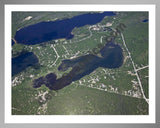 Aerial image of [5542] Island Lake in Iosco, MI with Silver Metal frame