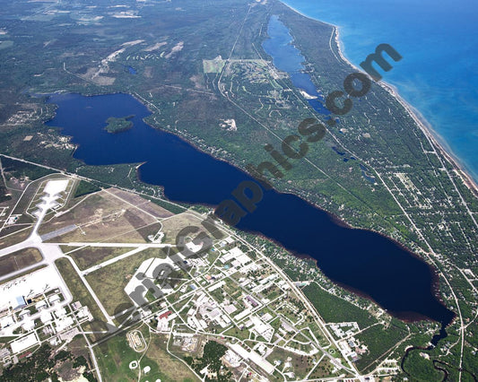 Aerial image of [5545] Van Etten Lake in Iosco, MI with No frame