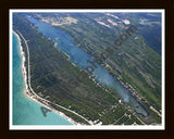 Aerial image of [5547] Cedar Lake (Looking South) in Iosco, MI with Black Wood frame