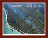 Aerial image of [5547] Cedar Lake (Looking South) in Iosco, MI with Cherry Wood frame