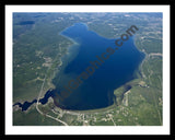 Aerial image of [5548] Hubbard Lake (Looking North) in Alcona, MI with Black Metal frame