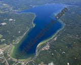 Aerial image of [5549] Hubbard Lake (Looking South) in Alcona, MI with Canvas Wrap frame