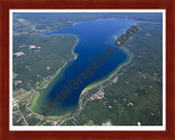 Aerial image of [5549] Hubbard Lake (Looking South) in Alcona, MI with Cherry Wood frame