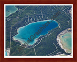 Aerial image of [5553] Lake Esau in Presque Isle, MI with Cherry Wood frame