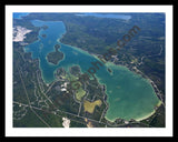 Aerial image of [5555] Grand Lake (Looking South) in Presque Isle, MI with Black Metal frame