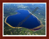 Aerial image of [5556] Black Lake in Cheboygan, MI with Cherry Wood frame