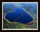 Aerial image of [5556] Black Lake in Cheboygan, MI with Black Wood frame