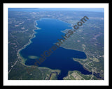 Aerial image of [5557] Mullett Lake in Cheboygan, MI with Black Metal frame