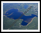 Aerial image of [5559] Douglas Lake in Cheboygan, MI with Black Metal frame