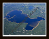 Aerial image of [5559] Douglas Lake in Cheboygan, MI with Black Wood frame