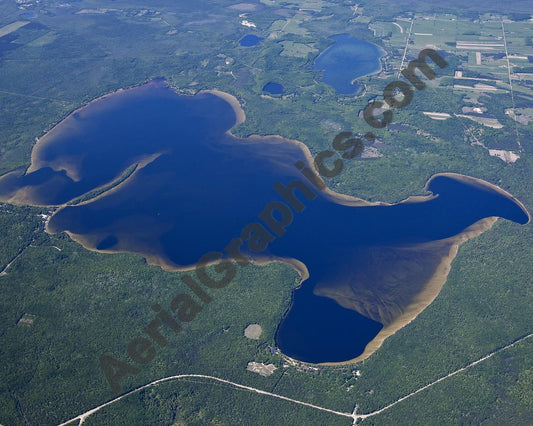 Aerial image of [5559] Douglas Lake in Cheboygan, MI with No frame