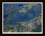 Aerial image of [5560] Munro Lake in Cheboygan, MI with Black Wood frame