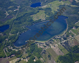 Aerial image of [5560] Munro Lake in Cheboygan, MI with Canvas Wrap frame