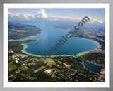 Aerial image of [5564] Lake Charlevoix (Looking South East) in Charlevoix, MI with Silver Metal frame