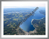 Aerial image of [5565] Lake Charlevoix (Looking West) in Charlevoix, MI with Silver Metal frame