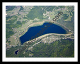 Aerial image of [5567] Deer Lake in Charlevoix, MI with Black Metal frame