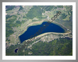 Aerial image of [5567] Deer Lake in Charlevoix, MI with Silver Metal frame